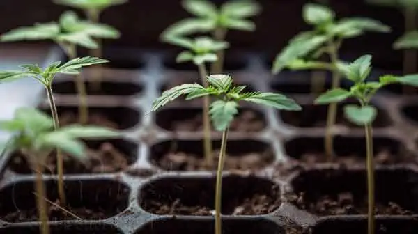 First Weeks Of Cannabis Growth And Development Of True Leaves